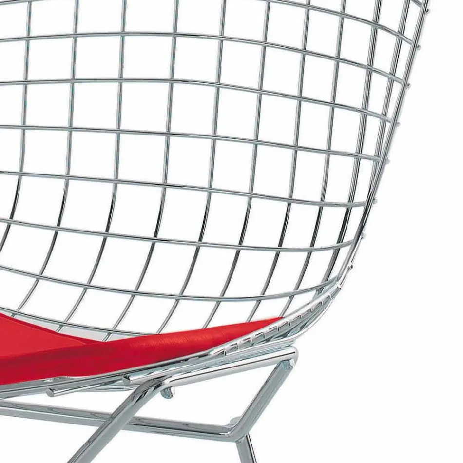 Taburete de bar alto de cuero con estructura de acero Made in Italy - Beniamino Viadurini