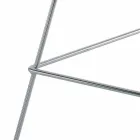 Taburete de bar alto de cuero con estructura de acero Made in Italy - Beniamino Viadurini