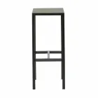 Taburete de bar para exterior en metal con recubrimiento en polvo Made in Italy - Meone Viadurini