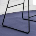 Taburete patín, Asiento de ecopiel efecto piel - Ovid Viadurini