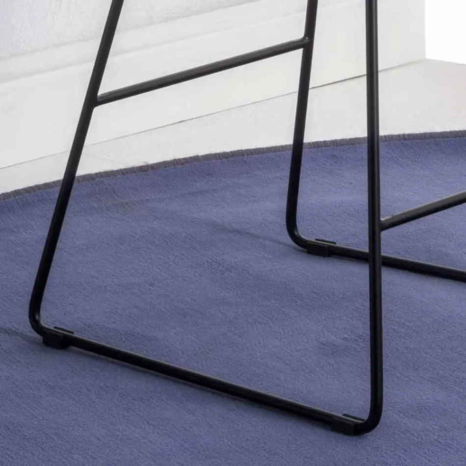 Taburete patín, Asiento de ecopiel efecto piel - Ovid Viadurini