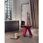 Taburete bajo de polipropileno para exterior fabricado en Italia - Prue Viadurini