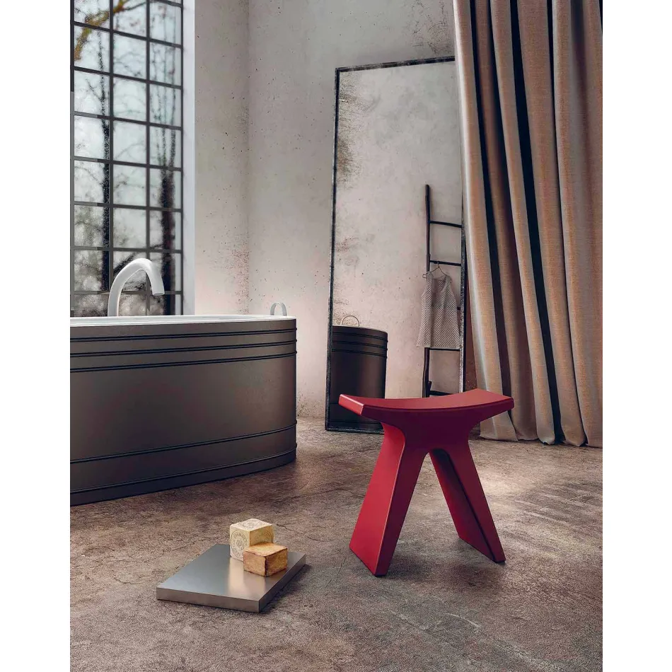 Taburete bajo de polipropileno para exterior fabricado en Italia - Prue Viadurini