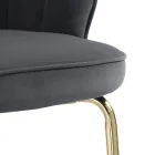 Taburete con Asiento Acolchado Revestido en Tela - Silicona Viadurini
