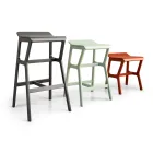 Taburete con estructura de madera maciza de haya Made in Italy - Ratisbona Viadurini