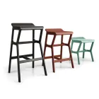 Taburete con estructura de madera maciza de haya Made in Italy - Ratisbona Viadurini