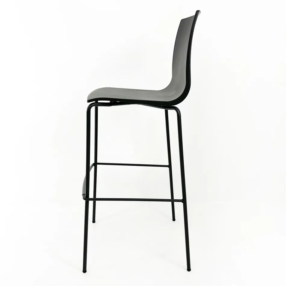 Taburete de Cocina en Acero y Tecnopolímero Made in Italy 2 Piezas - Garland Viadurini