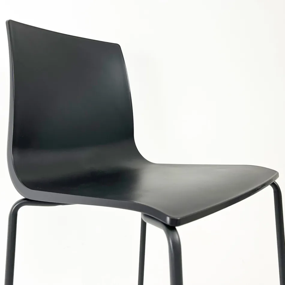 Taburete de Cocina en Acero y Tecnopolímero Made in Italy 2 Piezas - Garland Viadurini