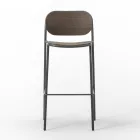 Taburete de cocina en madera de roble y metal Made in Italy 2 piezas - Saffia Viadurini