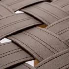 Taburete de baño de diseño de teca con asiento tejido - Yucca Viadurini