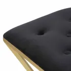 Taburete de bar alto cuadrado de diseño en hierro y tela - Sillie Viadurini