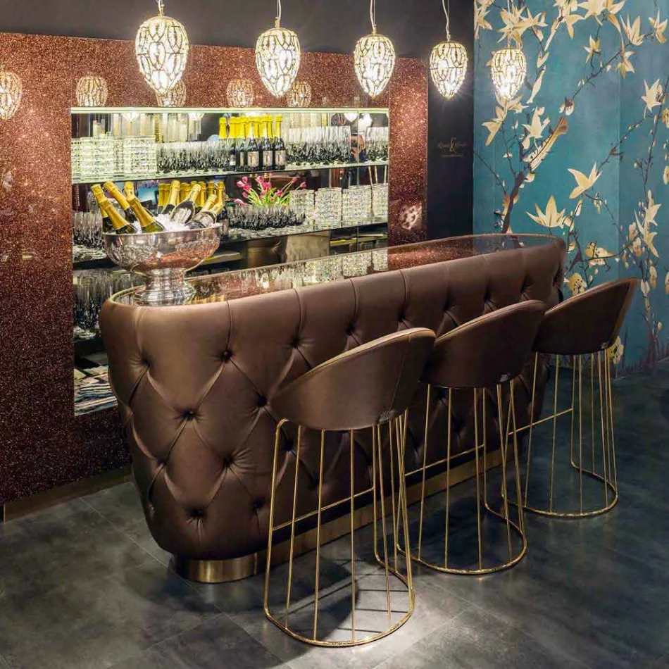 bar contemporáneo Taburete realizado 100% en Italia Dedo Viadurini