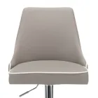 Taburete de cocina en ecopiel y acero cromado Made in Italy - Nirvana Viadurini