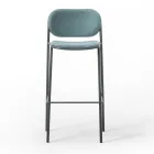 Taburete de Cocina en Tela y Metal Made in Italy 2 Piezas - Sangria Viadurini