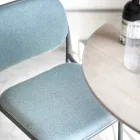 Taburete de Cocina en Tela y Metal Made in Italy 2 Piezas - Sangria Viadurini