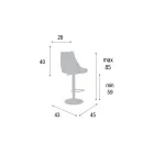 Taburete de cocina regulable en altura en piel sintética Made in Italy - Toronto Viadurini