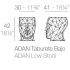 Taburete para exterior con forma de cara en un diseño moderno de Adan by Vondom Viadurini