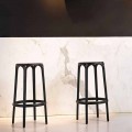 Taburete para exterior Brooklyn by Vondom, en polipropileno con fibra de vidrio, 4 piezas