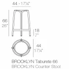 Taburete de exterior Brooklyn Vondom H 66 cm, en polipropileno. Viadurini