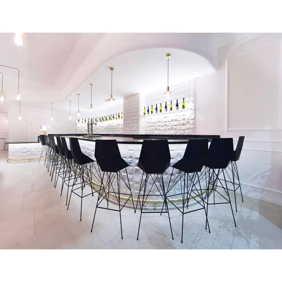 Taburete de exterior Faz by Vondom H 111 cm en polipropileno y acero. Viadurini