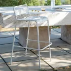 Taburete apilable para exteriores en metal galvanizado Made in Italy - Amina Viadurini