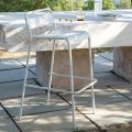 Taburete apilable para exteriores en metal galvanizado Made in Italy - Amina