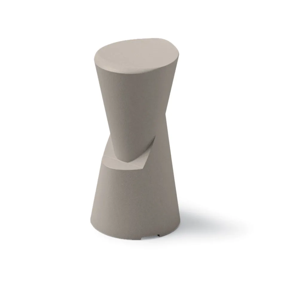 Taburete Exterior en Polietileno 7 Colores Made in Italy - Crema Viadurini