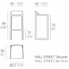 Taburete de exterior Wall Street Vondom, polipropileno y fibra de vidrio. Viadurini