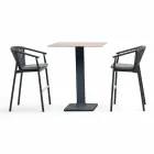 Taburete de jardín apilable de aluminio y tela técnica - Smart by Varaschin Viadurini