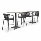 Taburete de jardín apilable de aluminio y tela técnica - Smart by Varaschin Viadurini