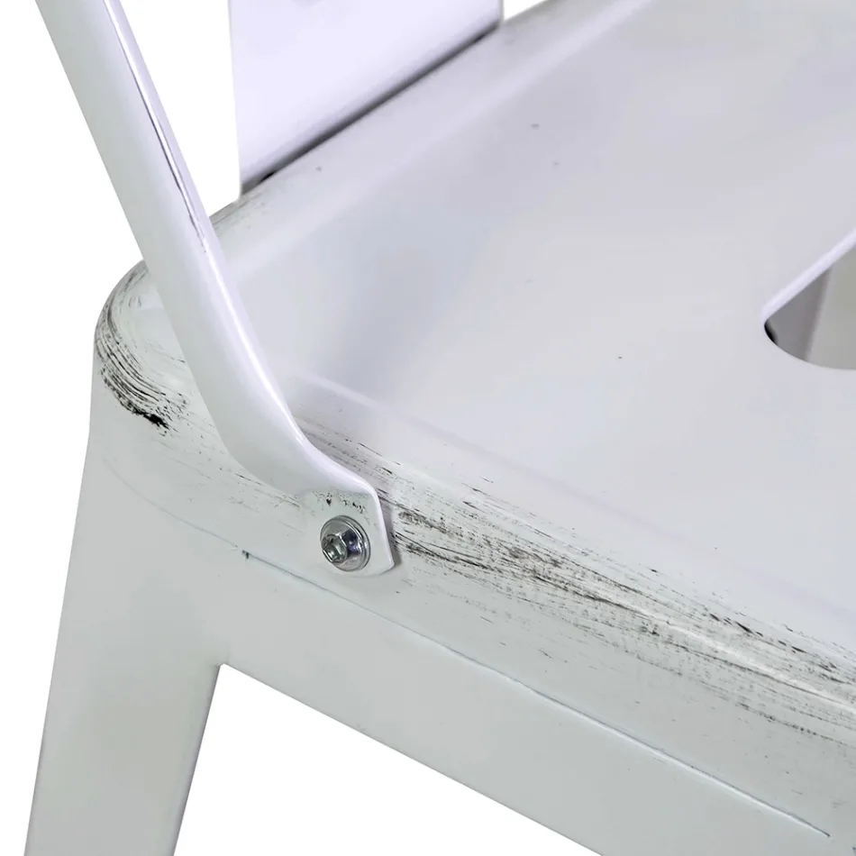 Taburete de hierro para interior y exterior Altura 94 cm - Papelería Viadurini