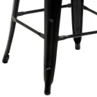 Taburete de hierro y madera para interior y exterior - Papelería Viadurini