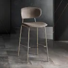 Taburete de Comedor en Tela en 2 Acabados Diferentes Made in Italy - Sanemi Viadurini