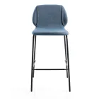 Taburete de salón elegante de diseño moderno en tela con borde - Scarat Viadurini