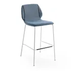 Taburete de salón elegante de diseño moderno en tela con borde - Scarat Viadurini