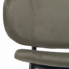 Taburete de salón de acero y terciopelo Made in Italy - Rimini Viadurini