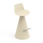 Taburete de Salón de Polietileno con Reposapiés - Ellipse Viadurini