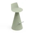 Taburete de Salón de Polietileno con Reposapiés - Ellipse Viadurini