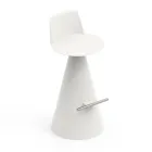 Taburete de Salón de Polietileno con Reposapiés - Ellipse Viadurini