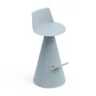 Taburete de Salón de Polietileno con Reposapiés - Ellipse Viadurini