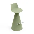 Taburete de Salón de Polietileno con Reposapiés - Ellipse Viadurini