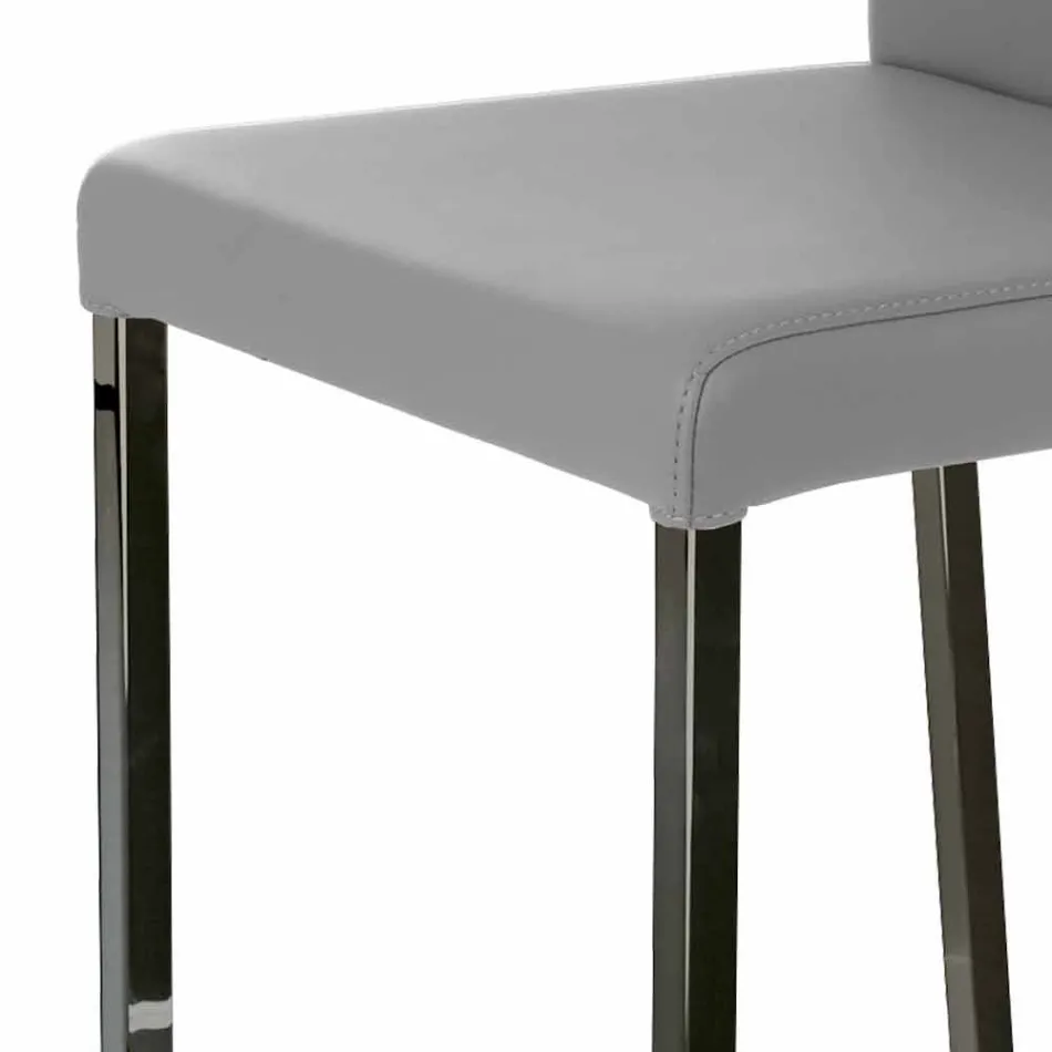 Taburete de diseño moderno con respaldo Alwyn H 86 cm, fabricado en Italia Viadurini