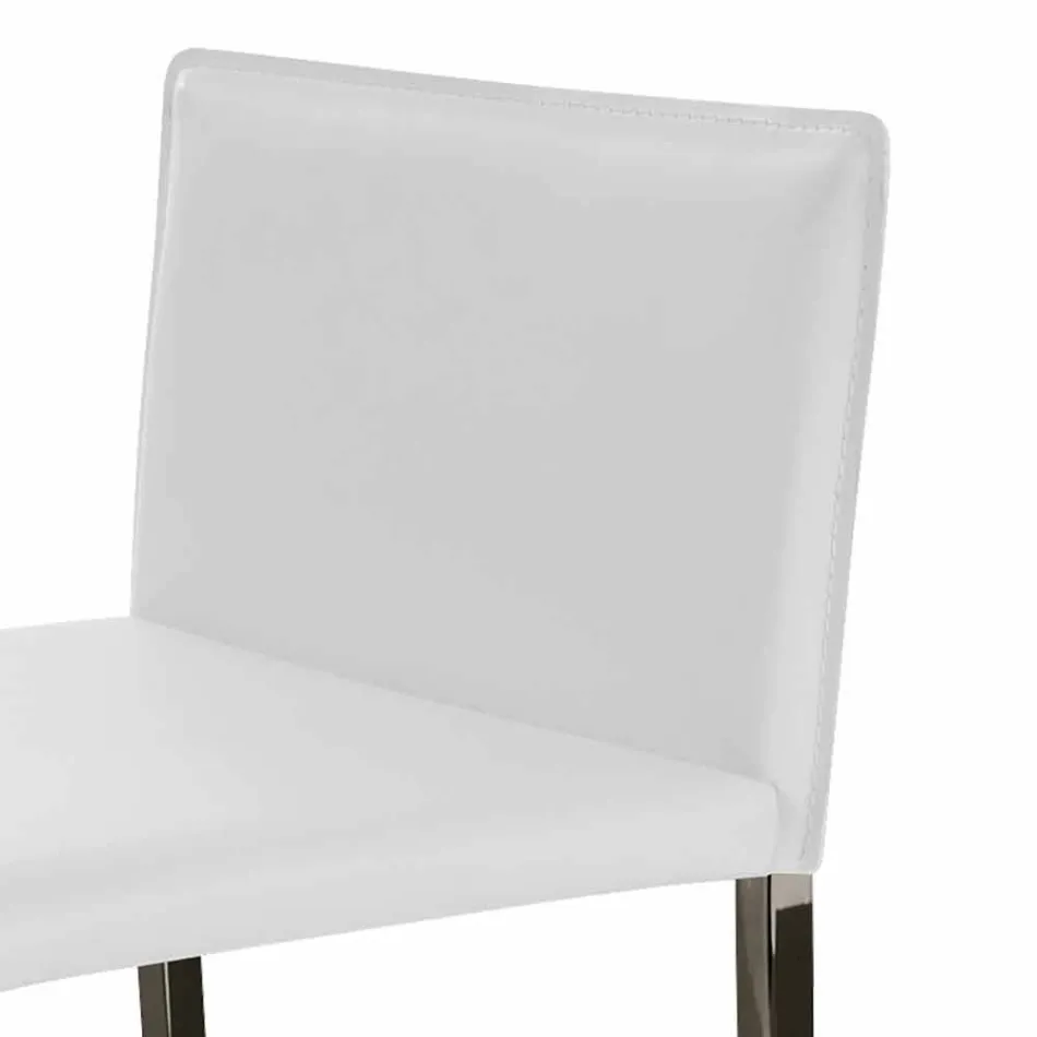 Taburete de diseño moderno con respaldo Alwyn H 86 cm, fabricado en Italia Viadurini