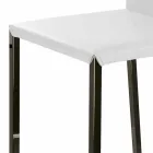 Taburete de diseño moderno con respaldo Alwyn H 86 cm, fabricado en Italia Viadurini