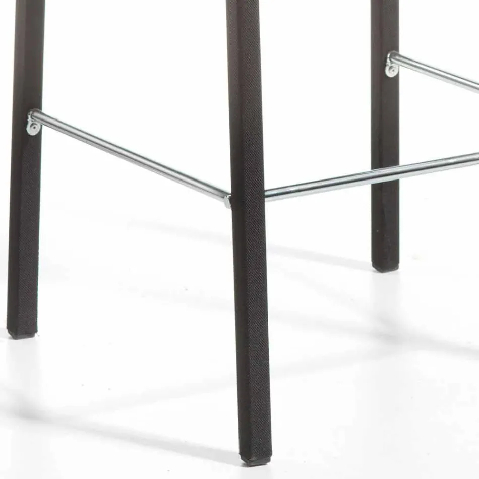 Taburete de diseño moderno con respaldo Alwyn H 86 cm, fabricado en Italia Viadurini