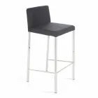 Taburete de diseño moderno con respaldo Alwyn H 86 cm, fabricado en Italia Viadurini