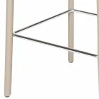Taburete de diseño moderno con respaldo Alwyn H 86 cm, fabricado en Italia Viadurini