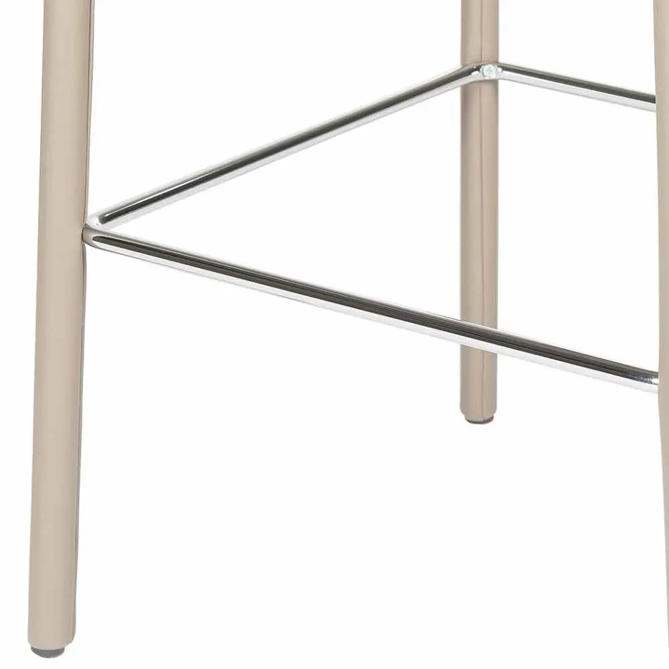 Taburete de diseño moderno con respaldo Alwyn H 86 cm, fabricado en Italia Viadurini
