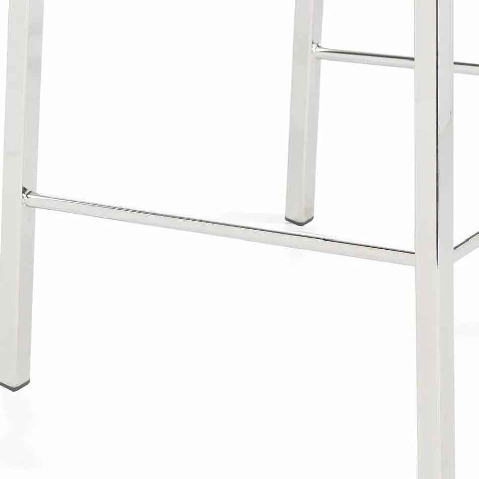 Taburete de diseño moderno con respaldo Alwyn H 86 cm, fabricado en Italia Viadurini