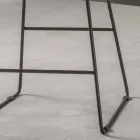 Taburete de diseño moderno con trineo de metal pintado - Ines Viadurini